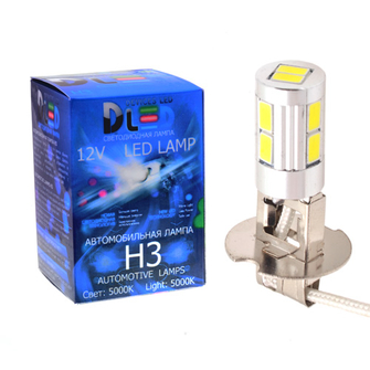 Светодиодная автолампа Н3 - 10 SMD5630 Стабилизатор 4Вт