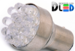 Светодиодная автолампа P21/5W 1157 - 12 Dip-Led 0,6Вт (Красная)