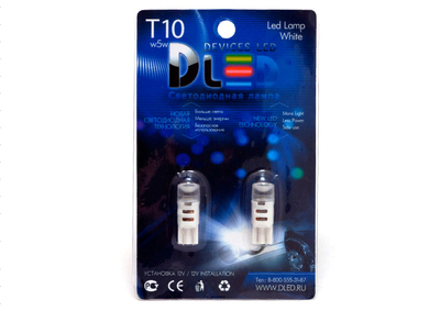 Светодиодная автолампа W5W T10 - 3 SMD3014 3Вт (Белый)